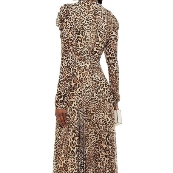 Ronny Kobo Leopard Bernadette Dress Chiffon Leopard Print Maxi Dress NWT - Picture 8 of 12